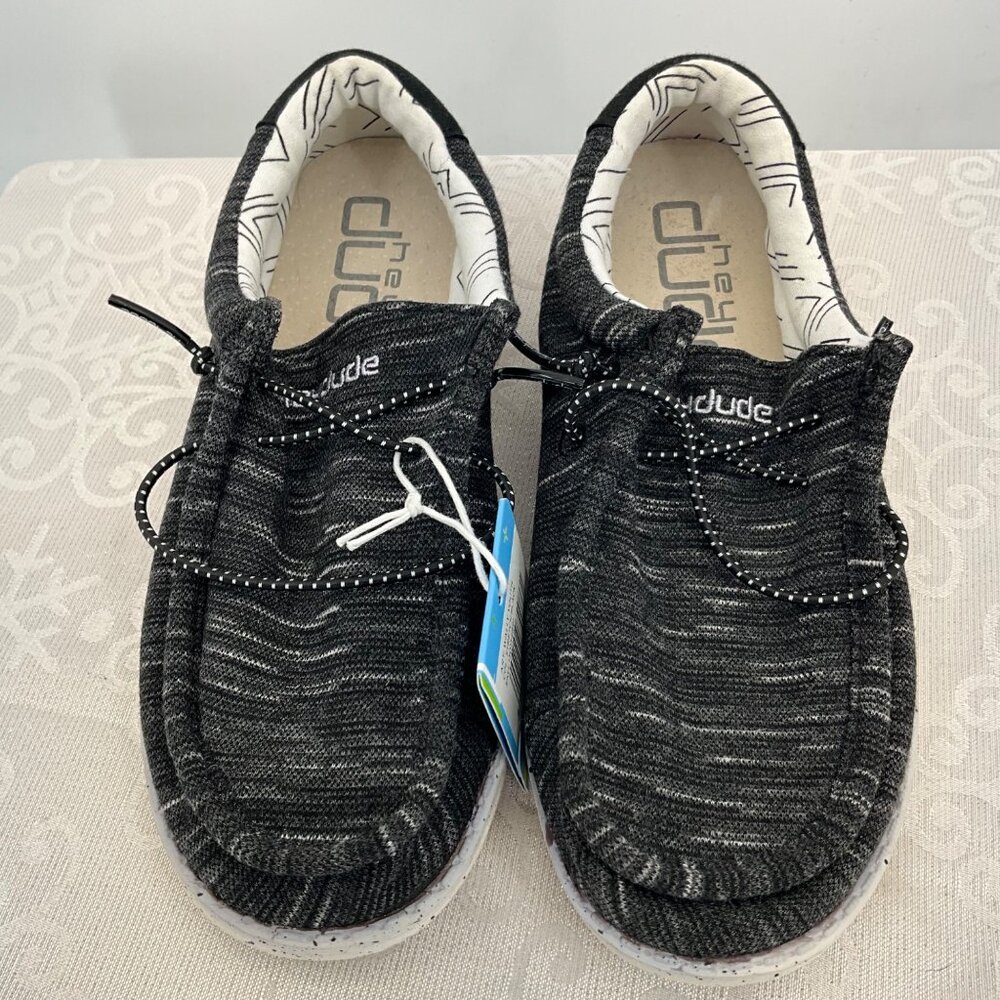 Hey Dude Wally Youth Stretch Black Slip-On Shoes Y2-L3
